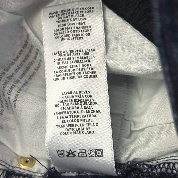 Frame Le Skinny de Jeanne Black Ripped Jeans Dean Rips Back Acid Stone Wash 26 - Picture 15 of 16